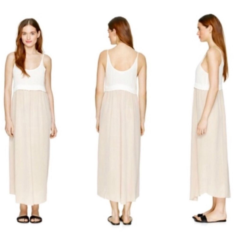 Aritzia Wilfred Bisous 100% Silk Midi dress in off white size XS